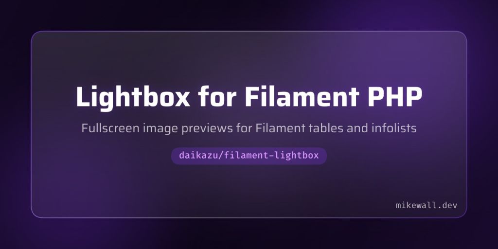 Lightbox for Filament PHP